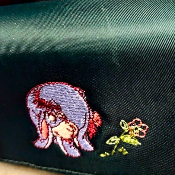 DISNEY (Winnie the Pooh) EEYORE Embroidered Glasses Case, Key Chain, Pencil SET - Picture 4 of 16